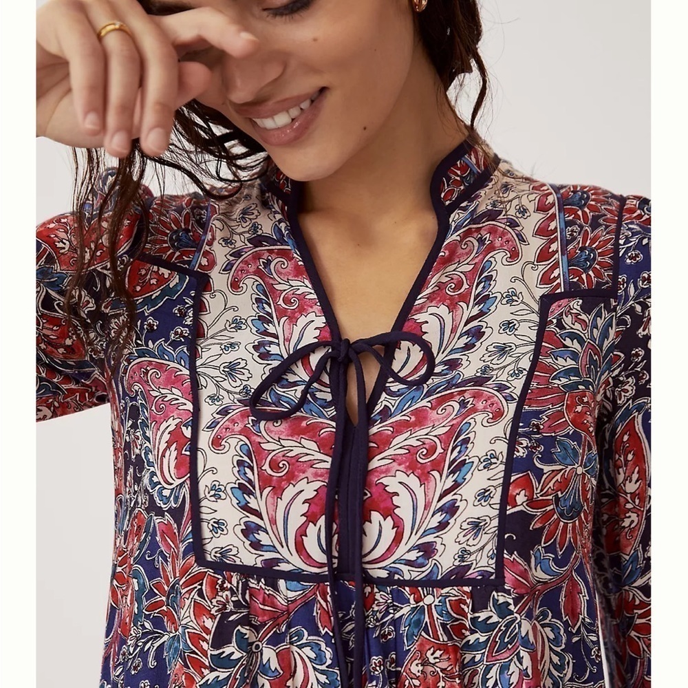 Anthropologie Spliced Tunic Dress Womens Large - Picture 2 of 10